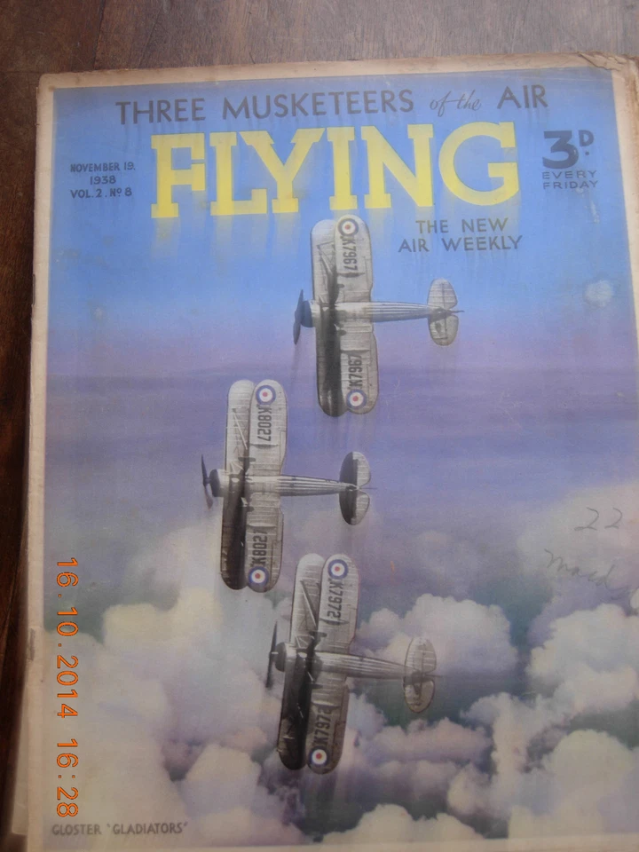 Flying magazine 19 November 1938 Vol 2 No 8 Edited by W E Johns (Biggles) - Image 2 of 2