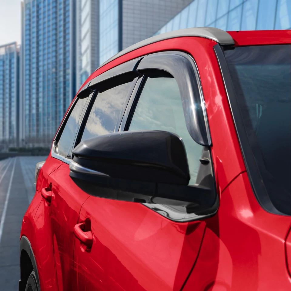 Protectores de lluvia viseras de ventilación pantalla para Toyota Highlander 2014-2019 irrompible Foto 3 de 4