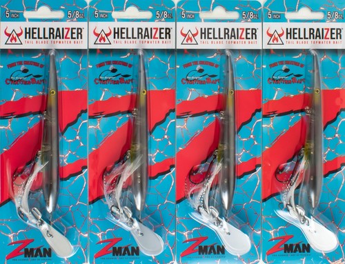 (LOT OF 4) Z-MAN HELLRAIZER 5/8OZ HR5-08 GHOST SHAD H7126