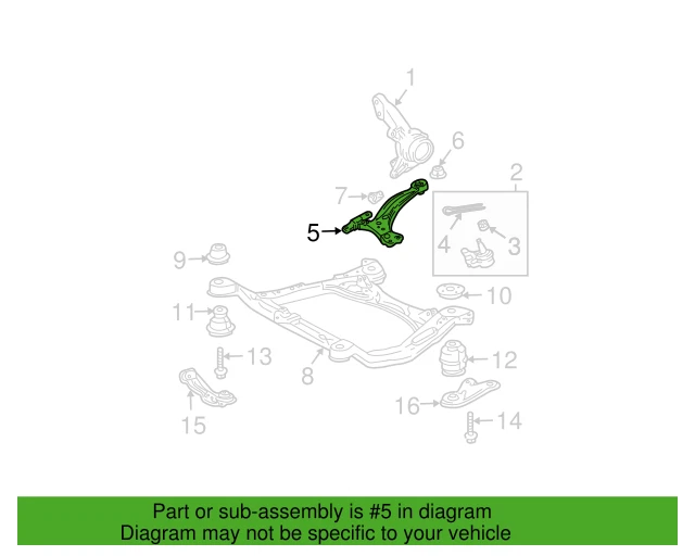 Conjunto de brazo de suspensión LH genuino OEM RX300 RX330 RX350 Foto 2 de 2