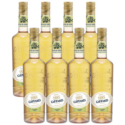 Giffard Depuis 1885 Elderflower Alcohol-Free Liqueur Syrup - Made in France 8 PK