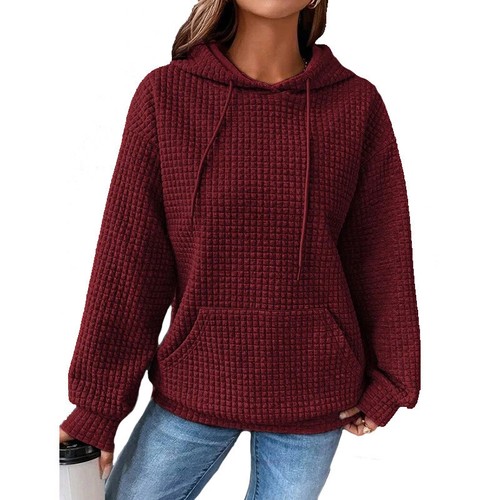 Women Hoodies Long Sleeve Hooded Sweatshirts Ladies Sport Thermal Drawstring Top - Picture 24 of 29