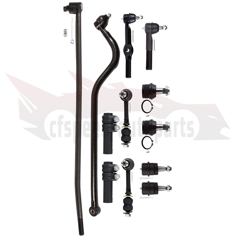 For Dodge Ram 1500 2500 4WD 12pcs Front Ball Joints Tie Rods Sway Bars Steering