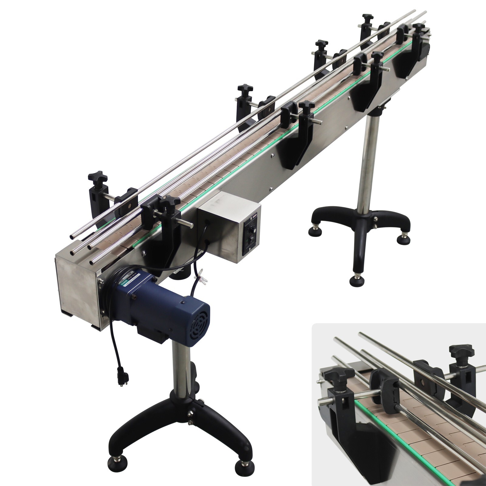 Chain Plate Conveyor Belt for Bottle Caps Capping Machine Assembly Line 110V
