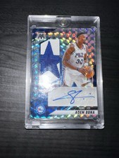 2024-25 Panini Mosaic STAR RELIC Adem Bona Rookie Jersey Autograph Prizm 76ers