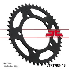 Rear Sprocket 45 T 520 Pitch JTR1793.45 Black Fits Suzuki GSX-R 750 2000-2010