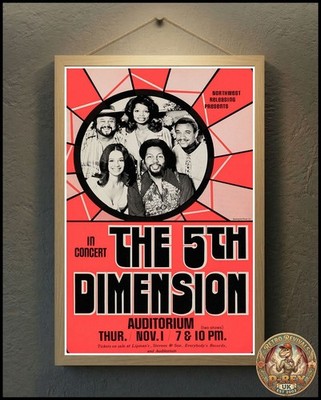 The 5th Dimension 1973 Repro Tour Poster Live - 36''x24''