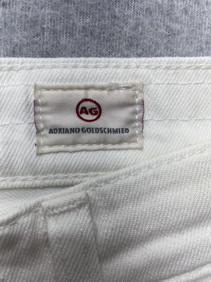 Pantalones Cortos AG Adriano Goldschmied Mujer 25 Blanco The Carrie Distressed Fryed EE. UU. Foto 3 de 4