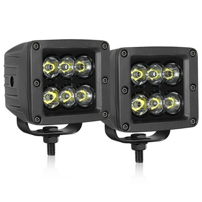 2X 3'' LED Cube Pods Work Light Bar Spot Driving White Fog Lamp Offroad 4WD UTV