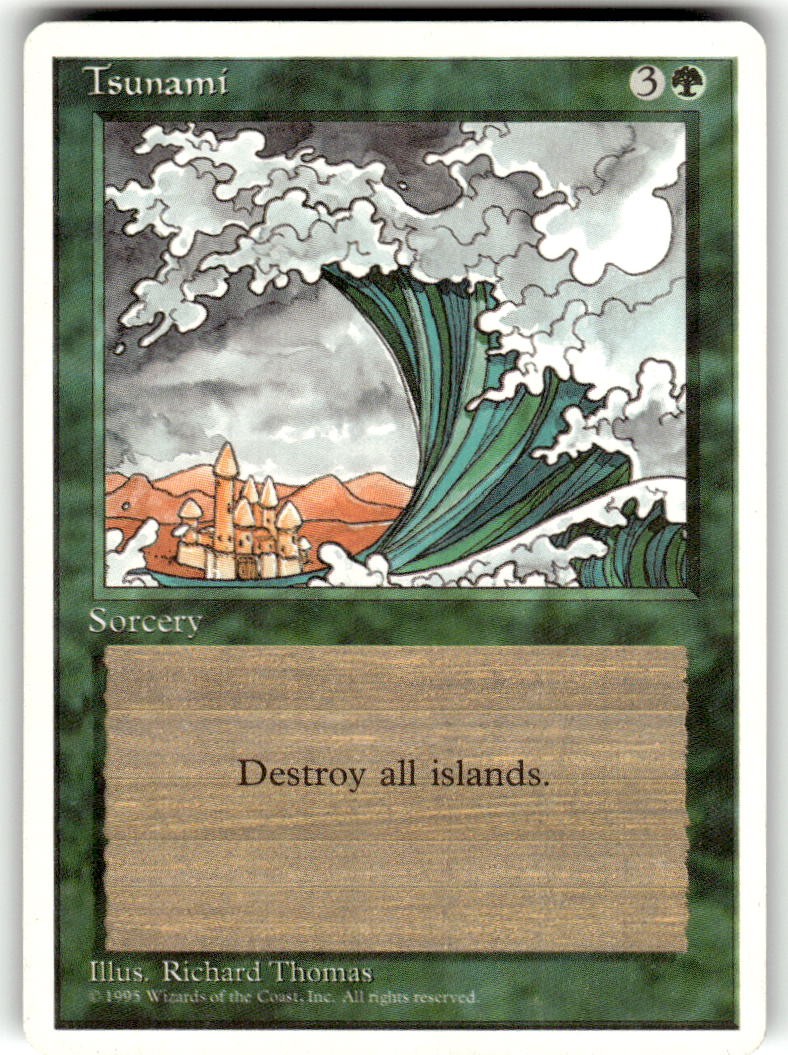 Tsunami 162 Uncommon Fourth Edition Magic: The Gathering Near Mint