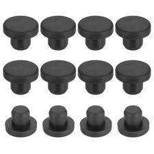 35Pcs Silicone Hole Plug 11mm, Black High Temp t Type Rubber Stoppers