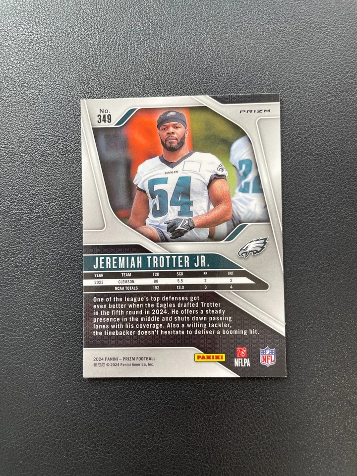 2024 Panini Prizm Football Jeremiah Trotter Jr. Rc Rookie Snakeskin SP BJYY - Image 2 of 4