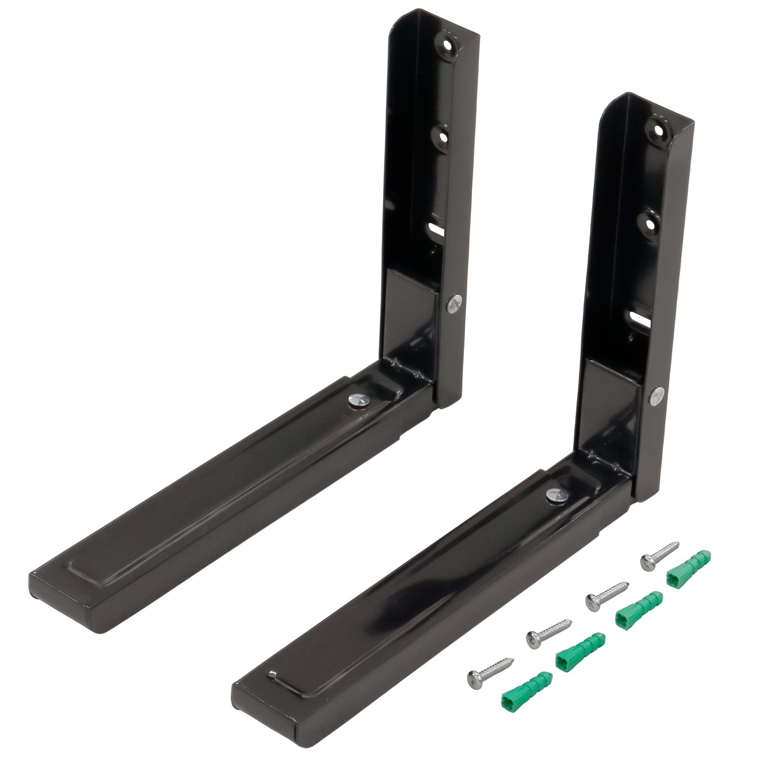 Microwave Extendable Arm Brackets for Russell Hobbs, Black, Adjustable 33–48 cm