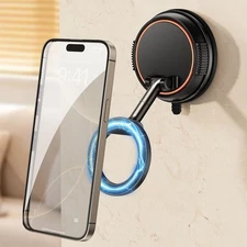 Magnetic Suction Cup Shower Phone Holder, Mirror Phone Mount For Bathroom Sti...