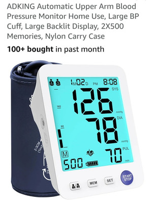 ADKING  Blood Pressure Monitor Large #'s