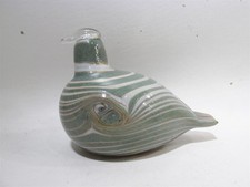Nuutajarvi OIVA TOIKKA Iittala Finland Art Glass Bird Green Long Tailed Duck 