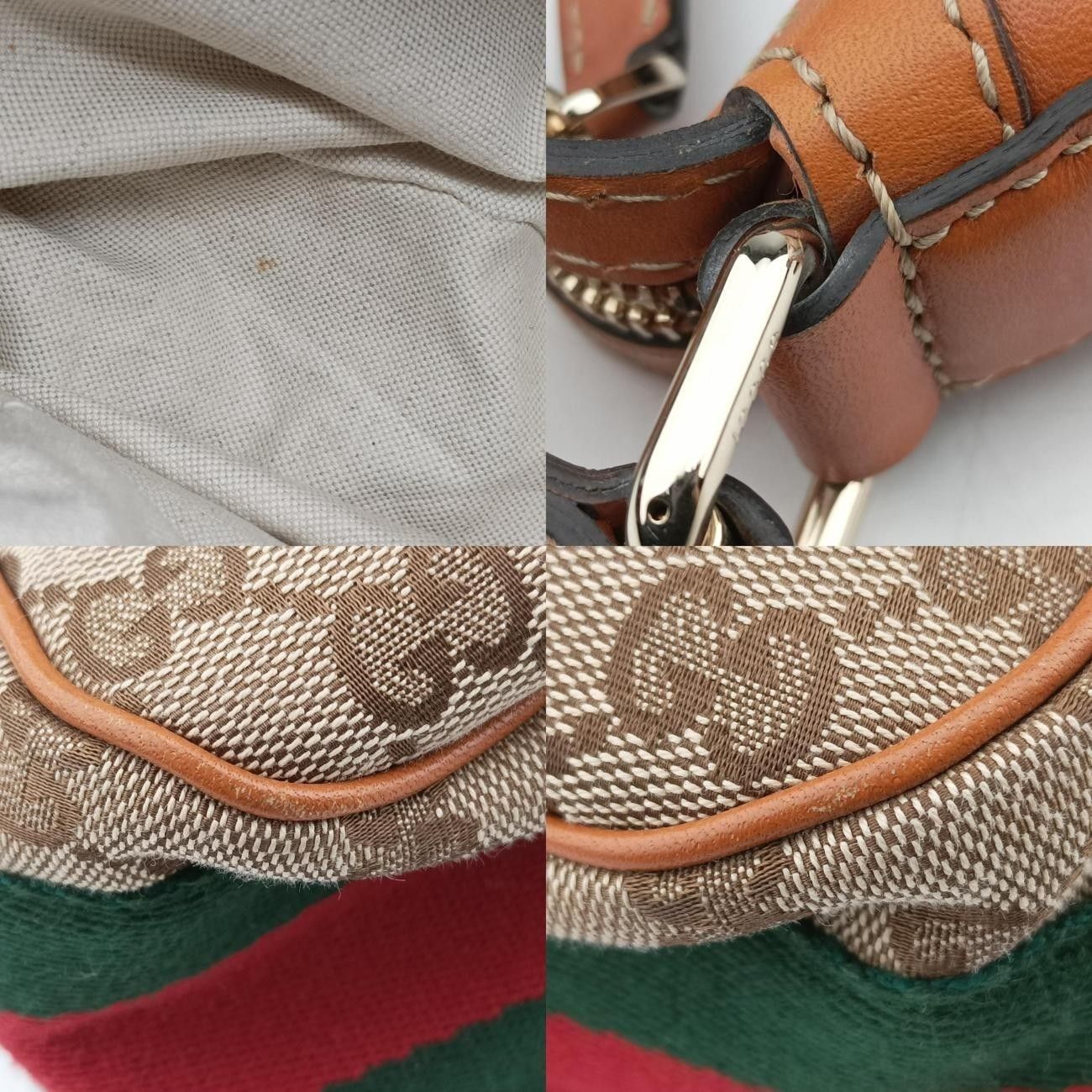 Gucci Heritage Horsebit Hobo Brown Canvas x Leather Handbag thumbnail 2