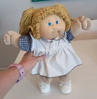 VTG Cabbage Patch Doll Mustard Yellow Hair One Tooth Blue Eyes Original Clothes