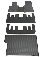 Gummi Fußmatten + Kofferraumwanne für Ford Tourneo Custom L2 2018-2022 im Set