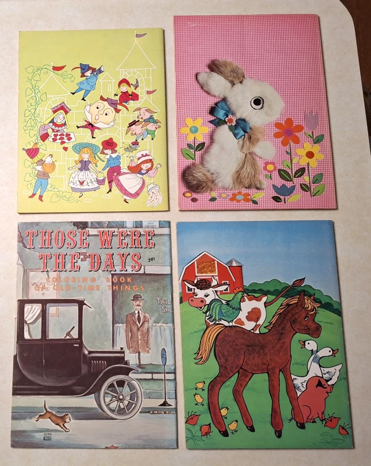 Vintage 1970s 1980s Coloring Activity Books Lot ALL UNUSED Whitman Dinosaurs - Image 3 of 4