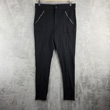 Express Womens Medium Black Pull On Zip Pocket Stretch Skinny Pants