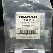 6 Pk METAL Side Mount Battery Holder CLIP for 9-Volt H 884475
