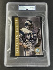 Deacon Jones HOF Rams Signed 1998 Hall Of Fame Postcard PSA/DNA AUTO