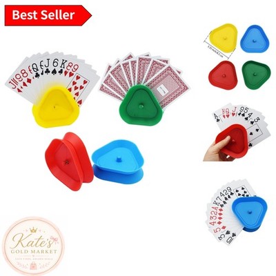 Durable Hands-Free Playing Card Holders, Set of 4 - Ideal for Learning and Fun