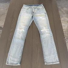 BKE Buckle Jeans Aiden Bootcut Mens 30x32 Light Wash Blue Premium Stretch Denim