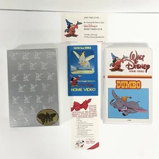 Disney DUMBO VHS Tape Holiday Promo 1983 Silver Sorcerer Mickey Box Home Video