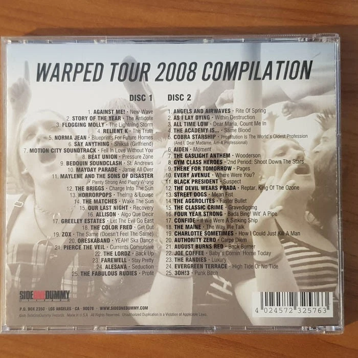 VARIOUS Vans Warped Tour Compilation 2008 EX/EX(2CD) - Bild 4 von 4