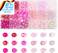 8Mm Rosa Perlen Rosa Glasperlen Zum AuffäDeln Runde Perlen Groß Glasperlen FüR A