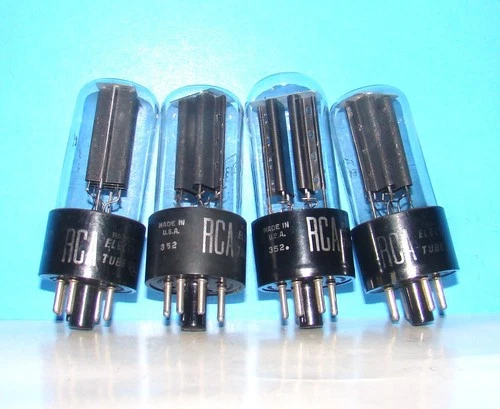 5Y3GT RCA radio audio amplifier vintage electron vacuum tubes 4 valve tested 5Y3