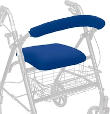 Top Glides Universal Rollator Walker Seat and Backrest Covers (Blue) Blue 