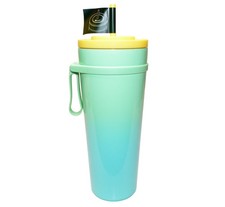 New Starbucks 24oz Blue/Green Gradient Cold Tumbler w/Twist-To-Seal Straw