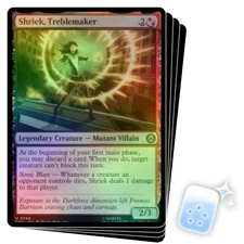 FOIL SHRIEK, TREBLEMAKER X4 Marvel's Spider-man SPM Magic MTG MINT CARD