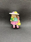 Vintage 1980s Cabbage Patch Kids Doll Mini Figures  PVC garden girl brown hair