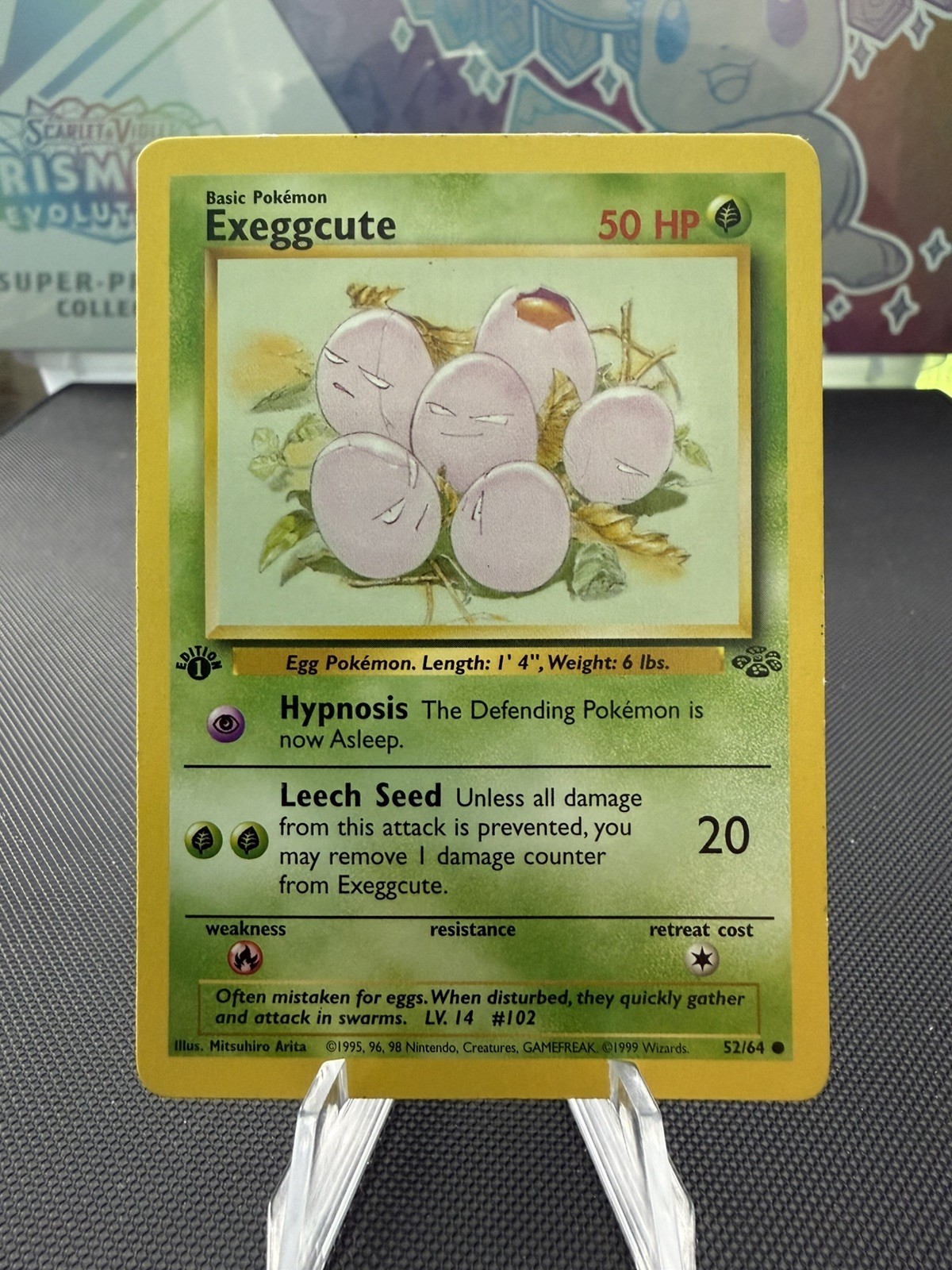 Pokemon Exeggcute 52/64 Jungle 1st Edition LP WOTC Vintage 1999