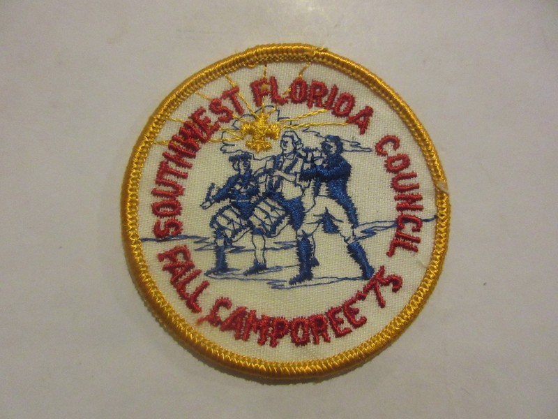 Southwest Florida Council  Fall Camporee '75 Drum and Fife Design Pocket Patch