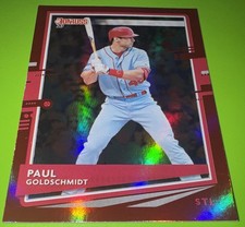 2020 Panini Donruss Holo Red Paul Goldschmidt (Base) #127 St. Louis Baseball MLB