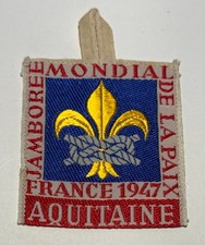 1947 World Jamboree Aquitaine Subcamp Patch   Boy Scout FD6