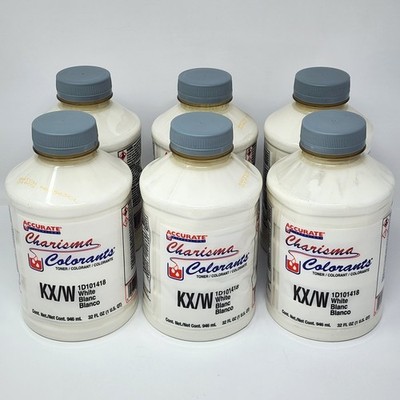 Accurate Charisma Colorants WHITE Tint Toner KX/W 1D101418 32 fl oz (6 Pack)