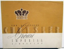1948 Chrysler Crown Imperial Limousine 3 Color Sales Brochure Folder