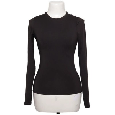 H&M, Langarmshirt, Größe: XS, Schwarz, Elasthan/Polyester, Einfarbig, Damen #jvl