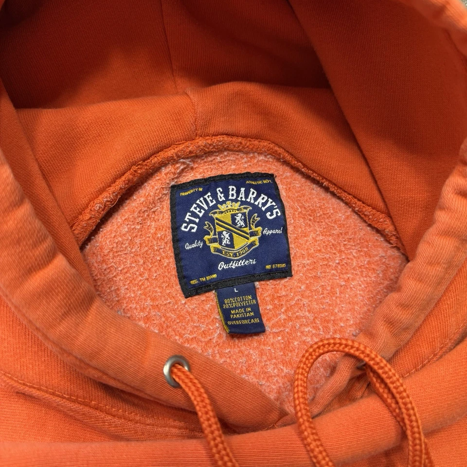 Steve & Barrys Maryland Naranja Vintage Bordado Pullover Sudadera con Capucha Para Hombre Grande Foto 3 de 4
