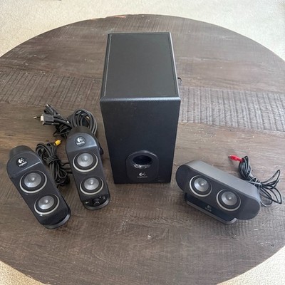 Logitech X-530 5.1 Surround Sound Computer Speaker System Sub + 3 Speakers