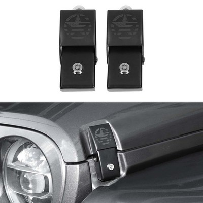 Hood Latches Locking Catch Kit Aluminum Hood Lock for 2007-2018 Jeep Wrangler JK