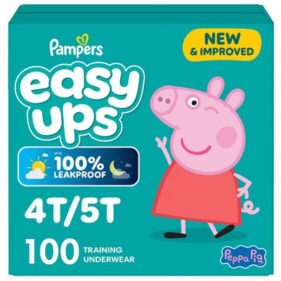 Pampers Easy Ups Girls' Disposable Training Underwear - 4T-5T - 100ct