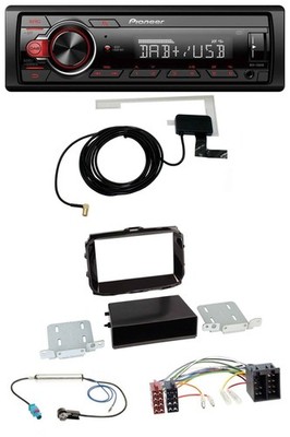 Pioneer 1DIN MP3 DAB USB AUX Autoradio für Alfa Giulietta ab 2013 ISO piano-schw