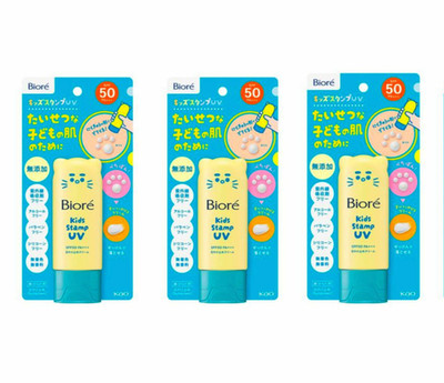 Biore UV Kids Paw Stamp Sunscreen SPF50 PA+++ 70g x3 Japan Face & Body Baby